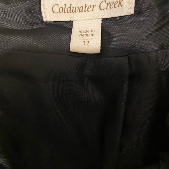 Coldwater Creek Sz 12 polyester wool lined black and metallic … - Picture 5 of 9